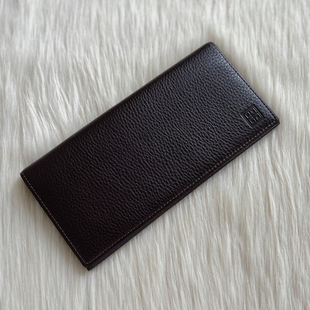 Givenchy Dark Chocolate Leather Fold Long Wallet Like New