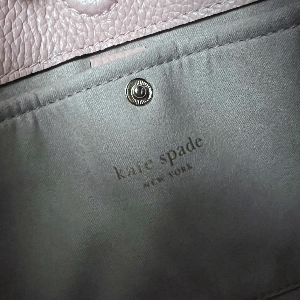 Kate Spade Pink Leather Front Logo 2 Way Shoulder Bag Excellent