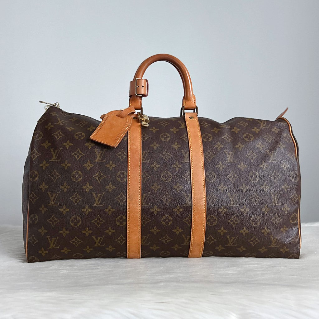 Louis Vuitton Iconic Monogram Keepall 45 Travel Bag Full Set