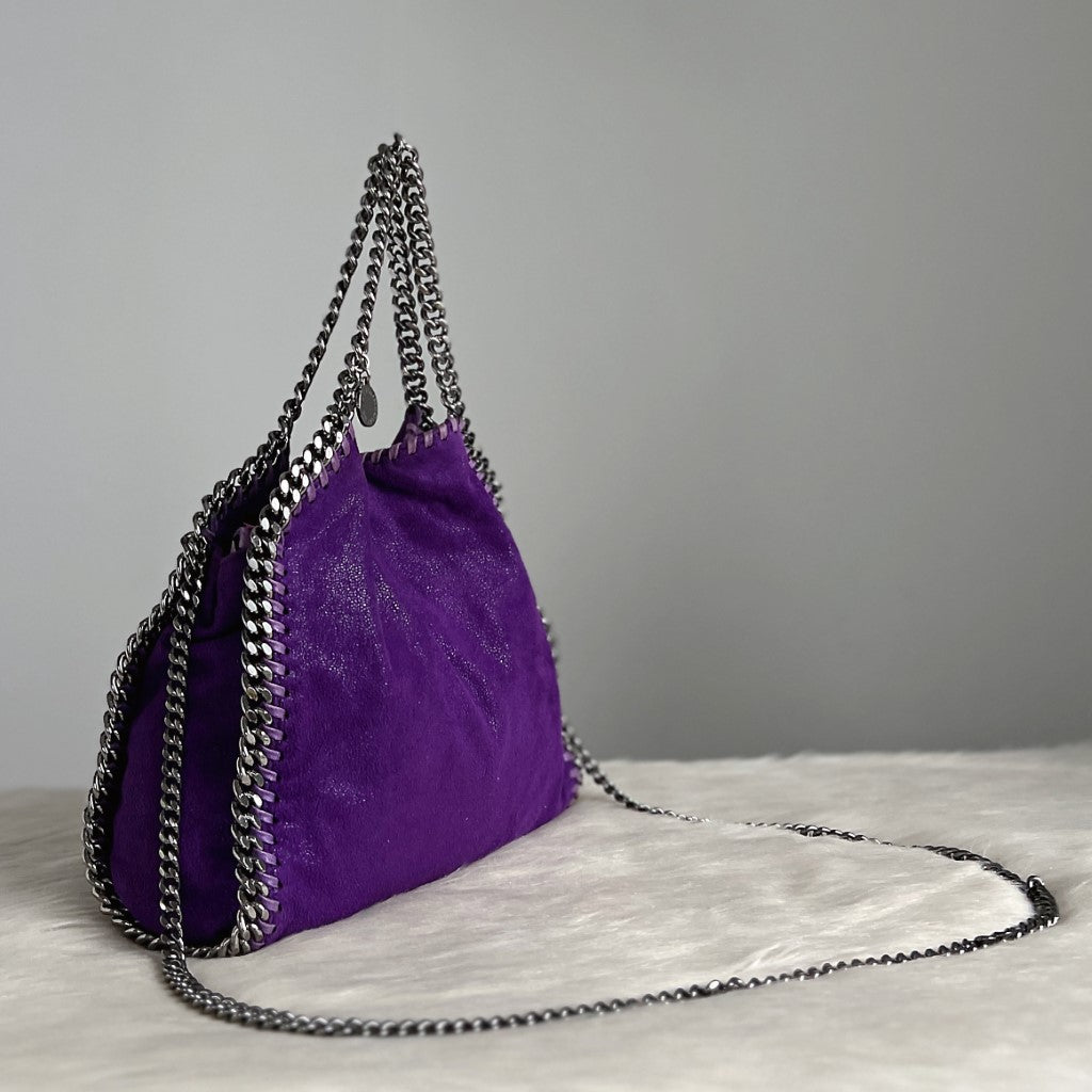 Stella Mccartney Purple Signature Falabella 2 Way Shoulder Bag Excellent