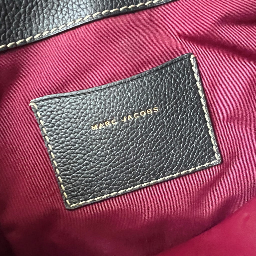 Marc Jacobs Black Leather Triple Compartment Shoulder Bag Excellent