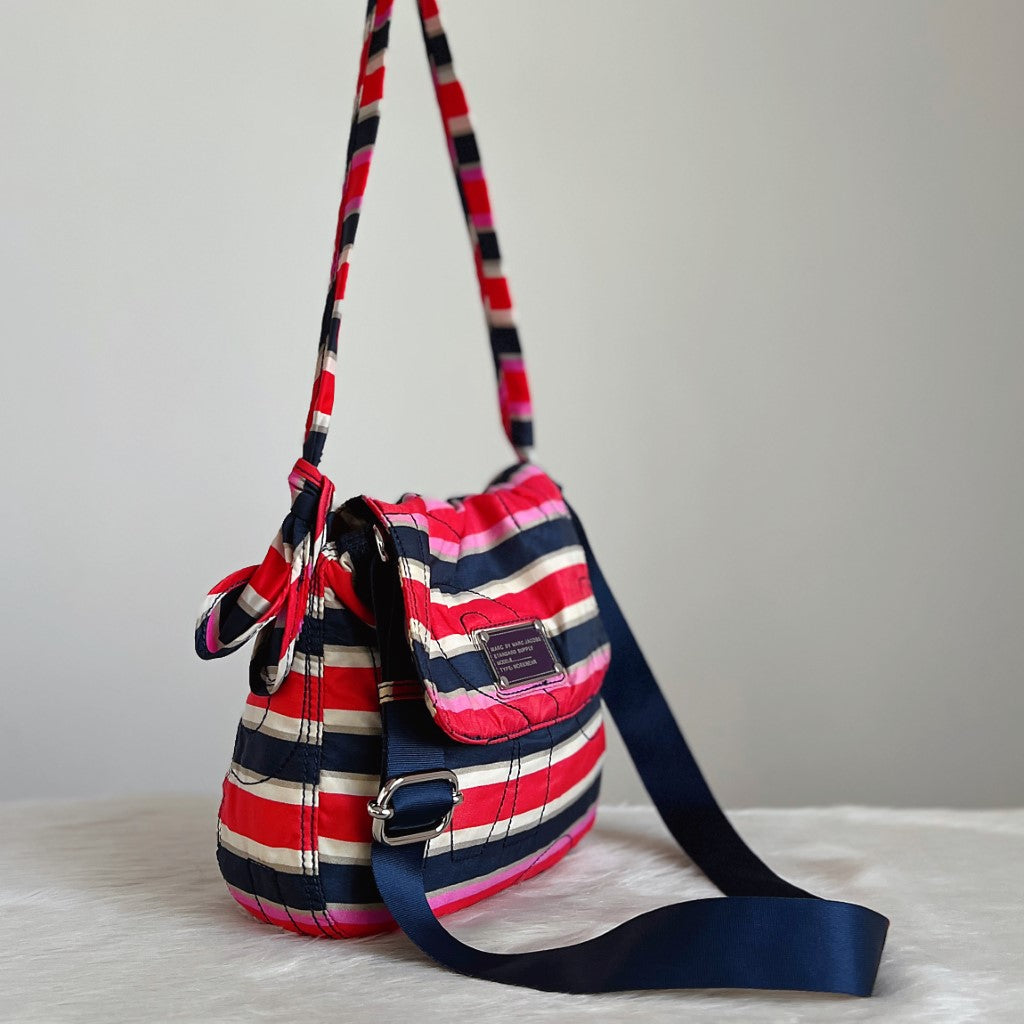 Marc Jacobs Colourful Stripe Front Logo 2 Way Shoulder Bag