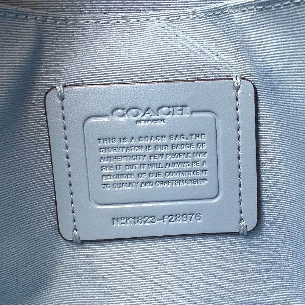 Coach Blue Leather Triple Compartment 2 Way Shoulder Bag