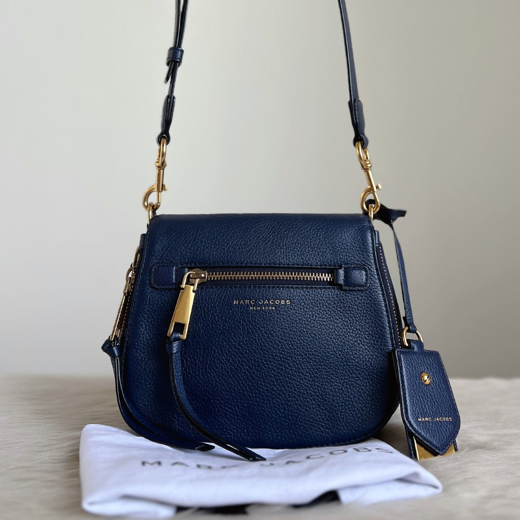 Marc Jacobs Navy Leather Chunky Charm Crossbody Shoulder Bag Excellent