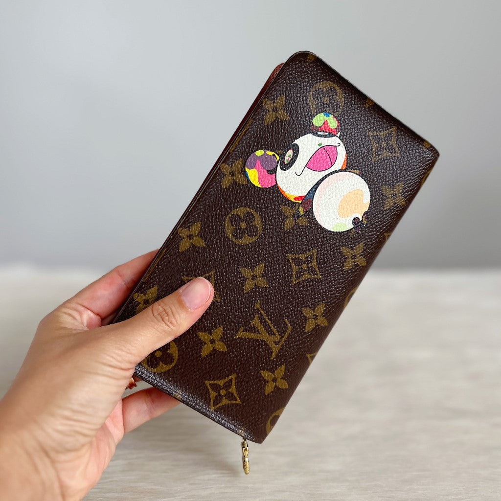 Louis Vuitton x Takashi Murakami Panda Long Wallet Limited Edition