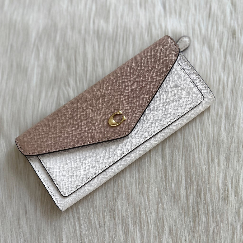 Coach Two Tone Leather Multi-compartment Long Wallet Like New