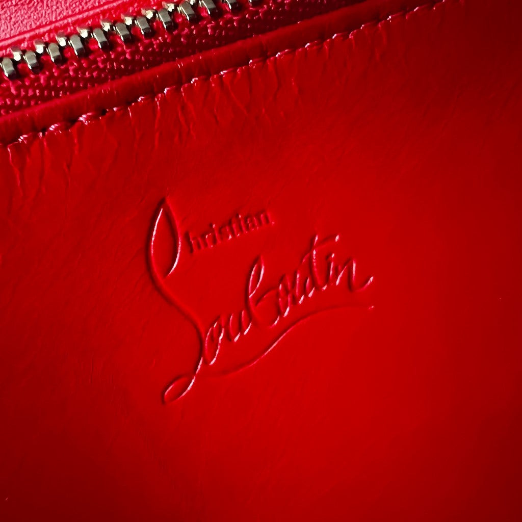 Christian Louboutin Fuchsia Leather Signature Studs Long Wallet Excellent