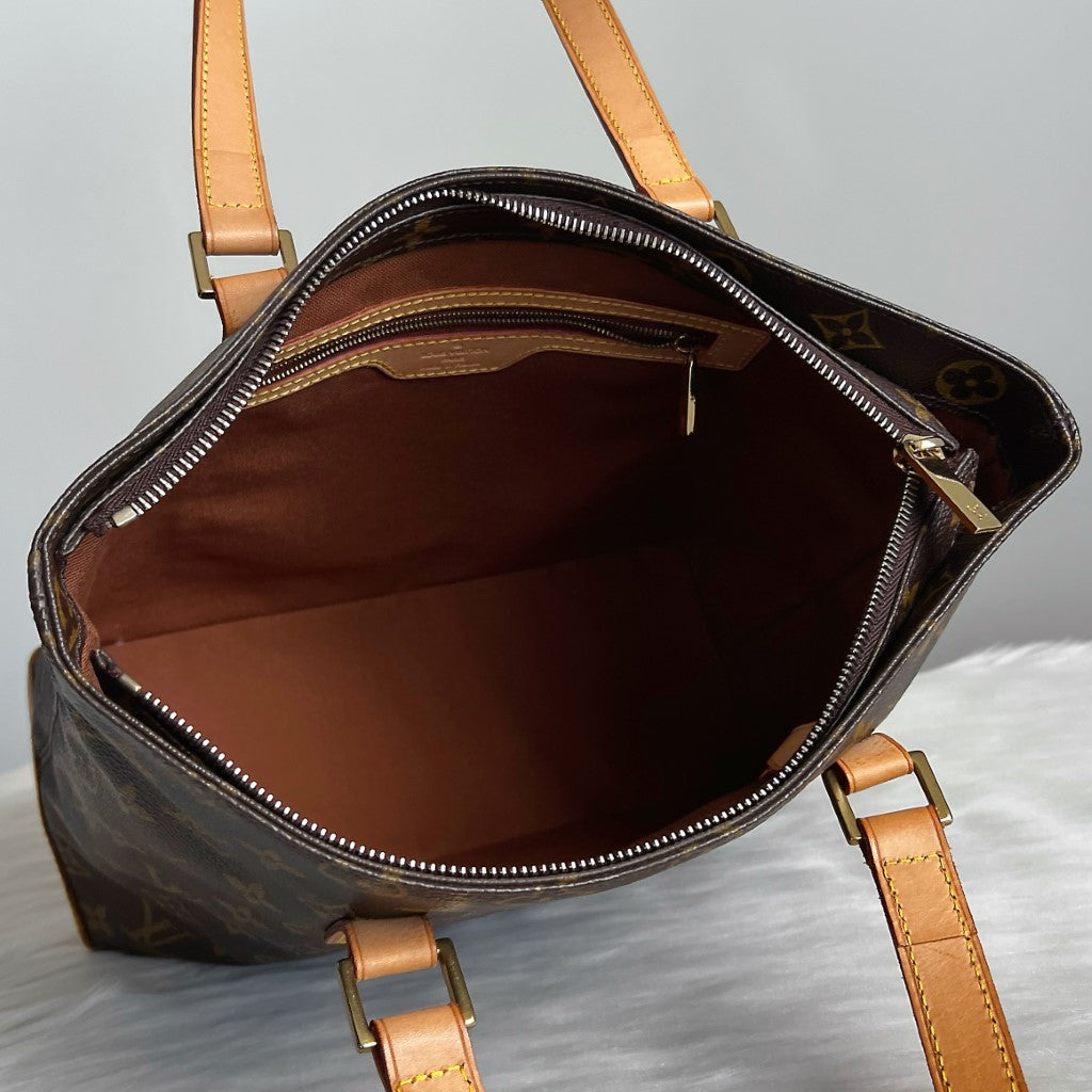 Louis Vuitton Signature Monogram Cabas Piano Shoulder Bag Excellent