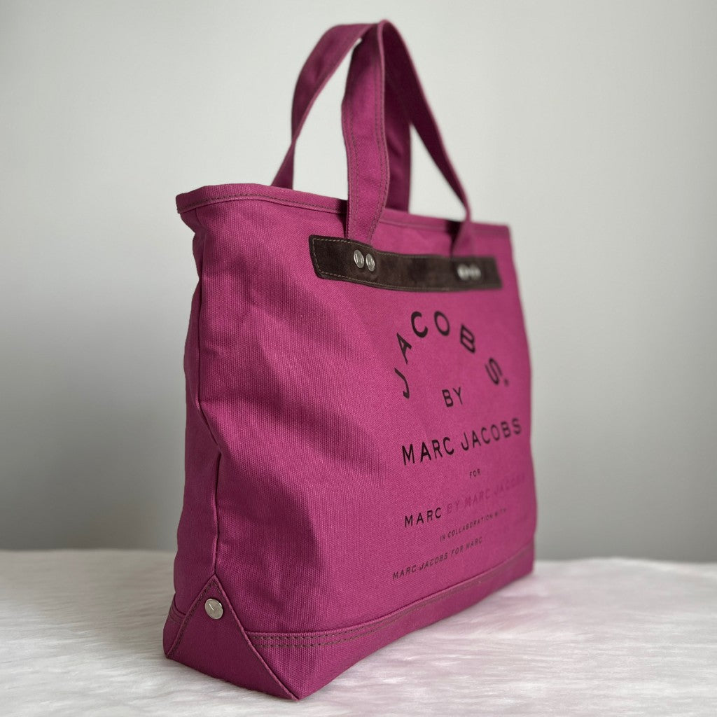 Marc Jacobs Fuchsia Front Detail Shopper Shoulder Bag Excellent