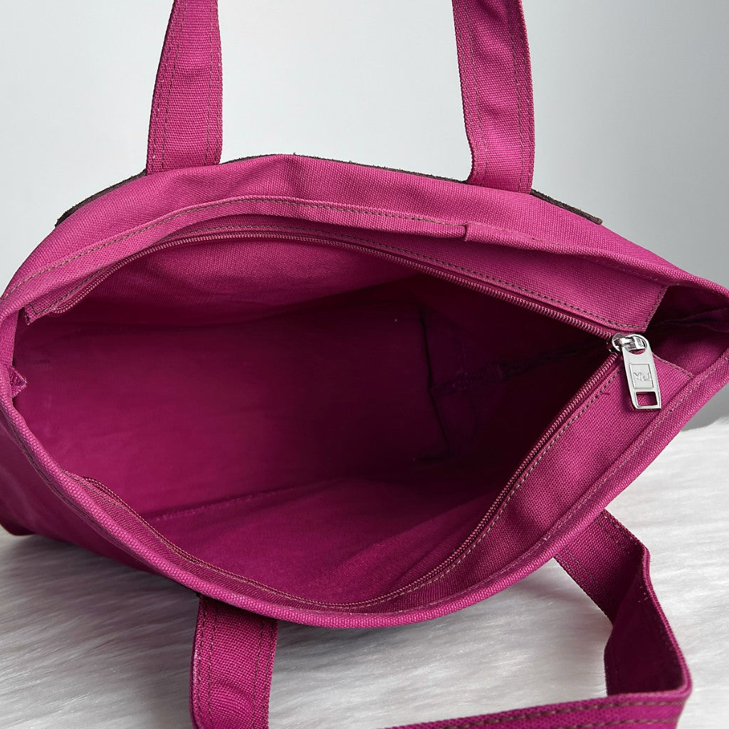 Marc Jacobs Fuchsia Front Detail Shopper Shoulder Bag Excellent