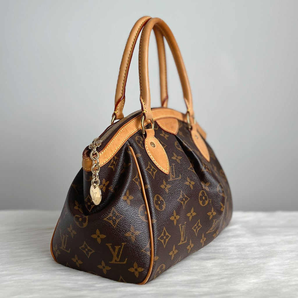 Louis Vuitton Signature Monogram Tivoli PM Shoulder Bag Excellent