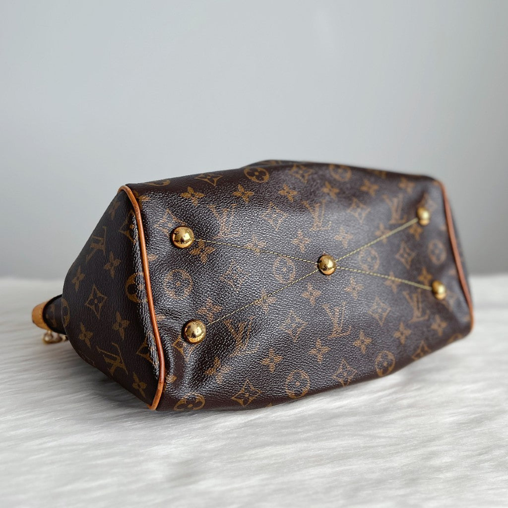 Louis Vuitton Signature Monogram Tivoli PM Shoulder Bag Excellent