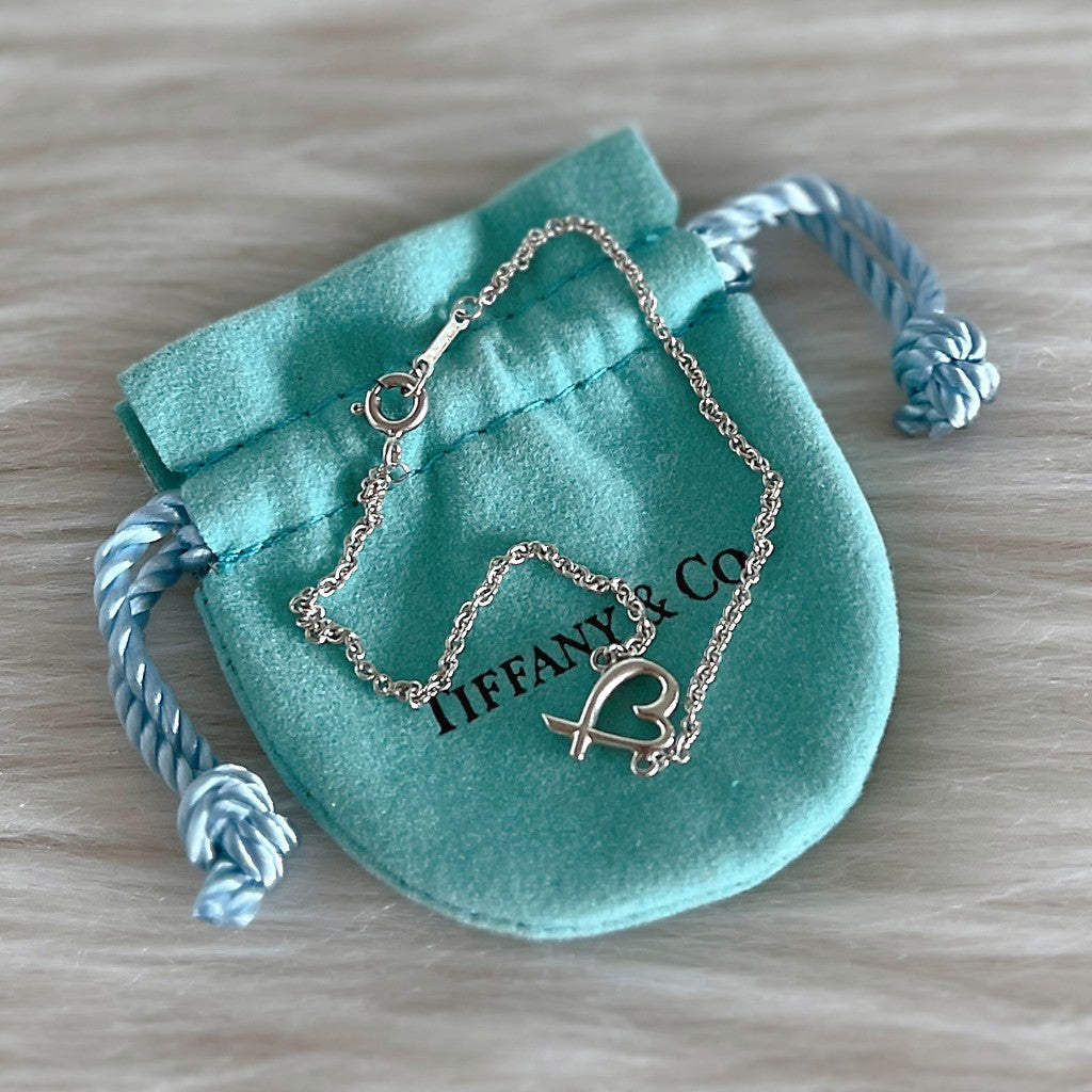 Tiffany & Co. Open Heart 925 Silver Bracelet Excellent