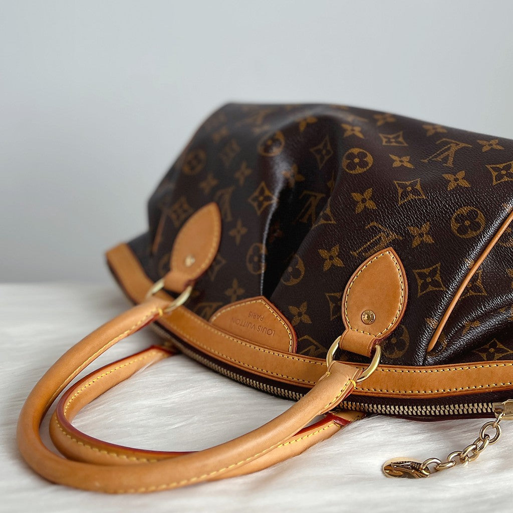 Louis Vuitton Signature Monogram Tivoli PM Shoulder Bag Excellent