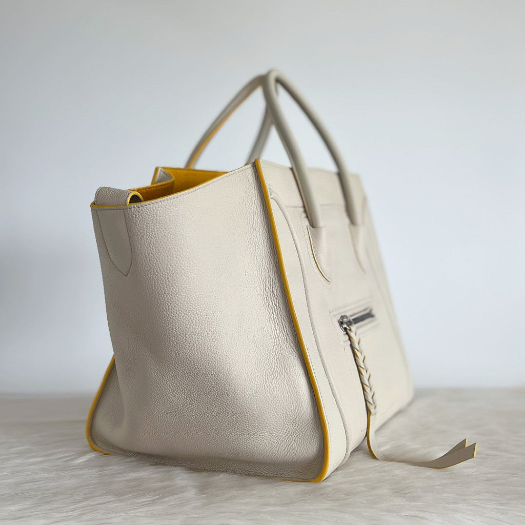 Celine Creamy Leather Iconic Luggage Tote Like New