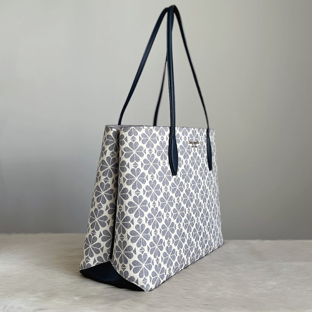 Kate Spade Floral Pattern Large Carryall Shoulder Bag + Pouch Excellent