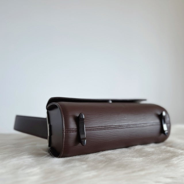 Louis Vuitton Mocha Epi Leather Nocturne PM Shoulder Bag Excellent