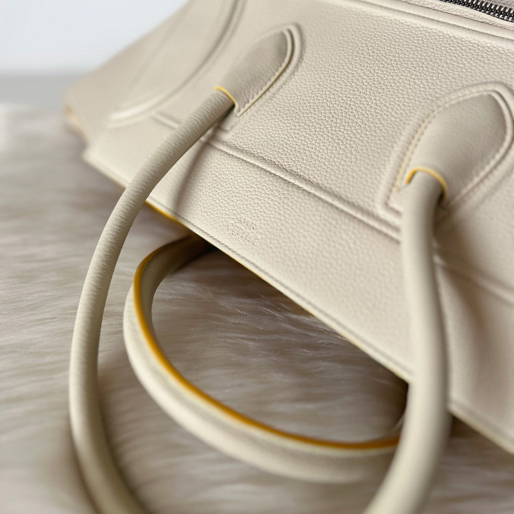 Celine Creamy Leather Iconic Luggage Tote Like New
