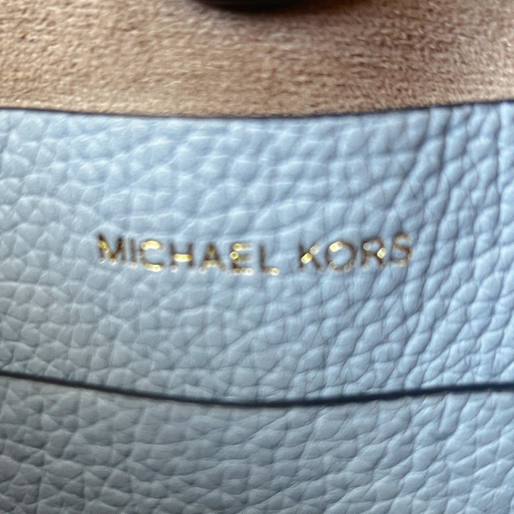 Michael Kors Light Blue Leather Drawstring Detail 2 Way Shoulder Bag