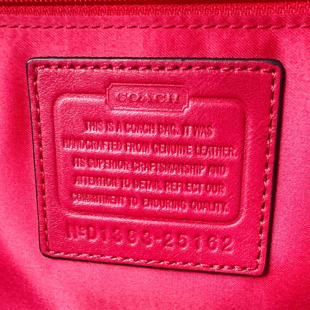 Coach Two Tone Leather Turn Lock Detail 2 Way Shoulder Bag