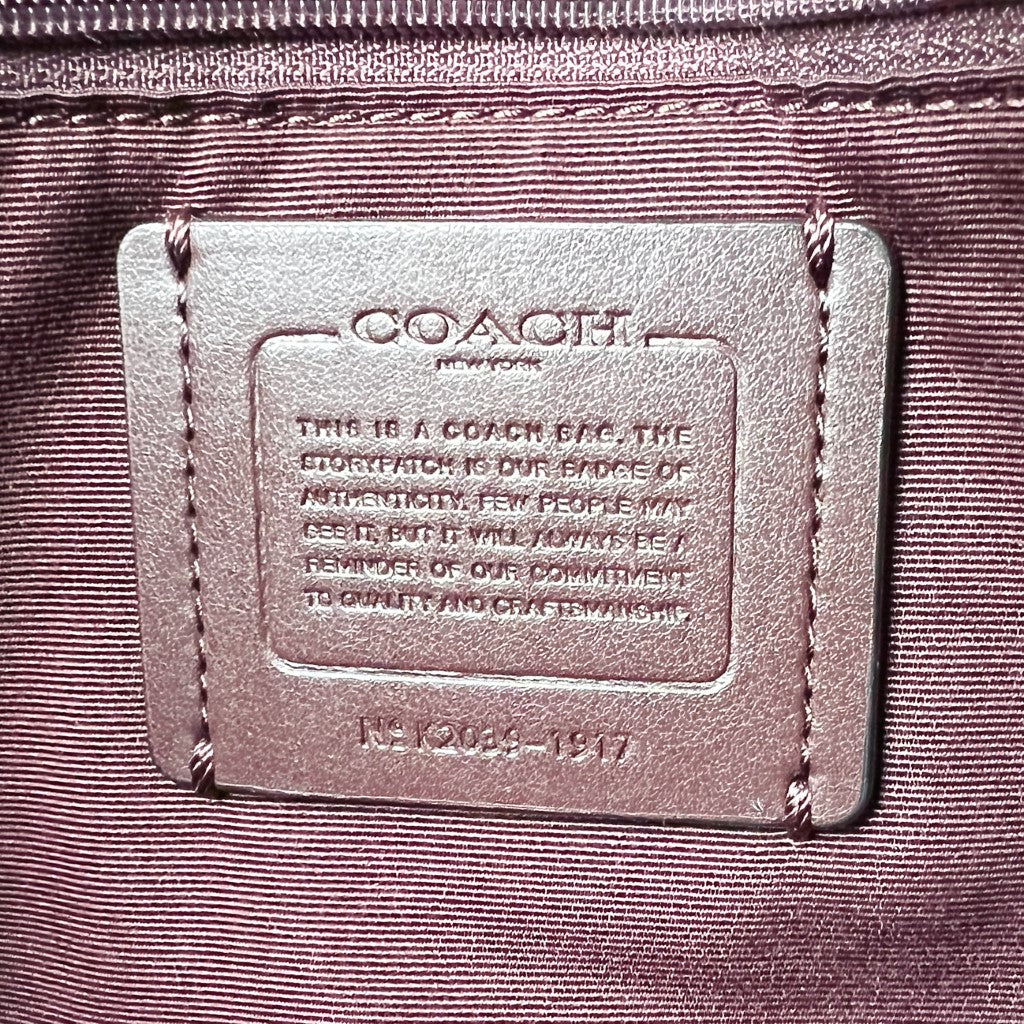 Coach Tri-Tone Leather Patchwork Book Tote Carryall Shoulder Bag Like New