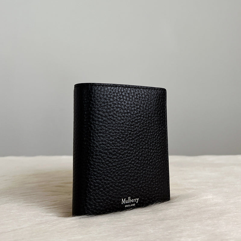 Mulberry Black Leather Tri-fold Unisex Wallet