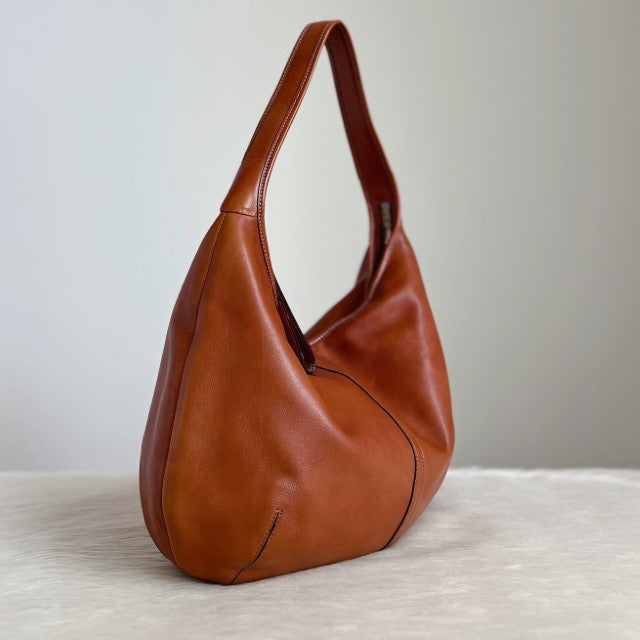 Coach Caramel Leather Half Moon Slouchy Shoulder Bag