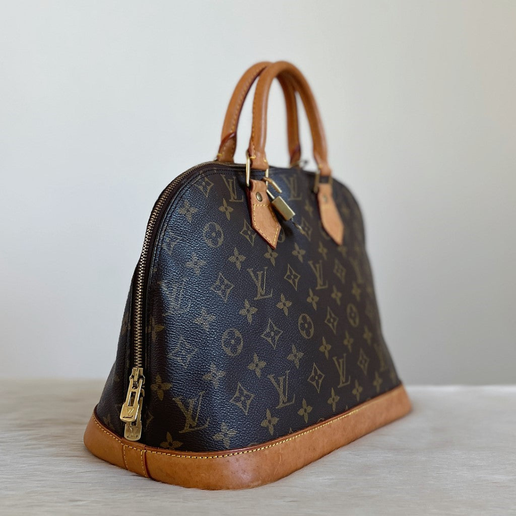 Louis Vuitton Signature Monogram Alma Tote + Lock & Key