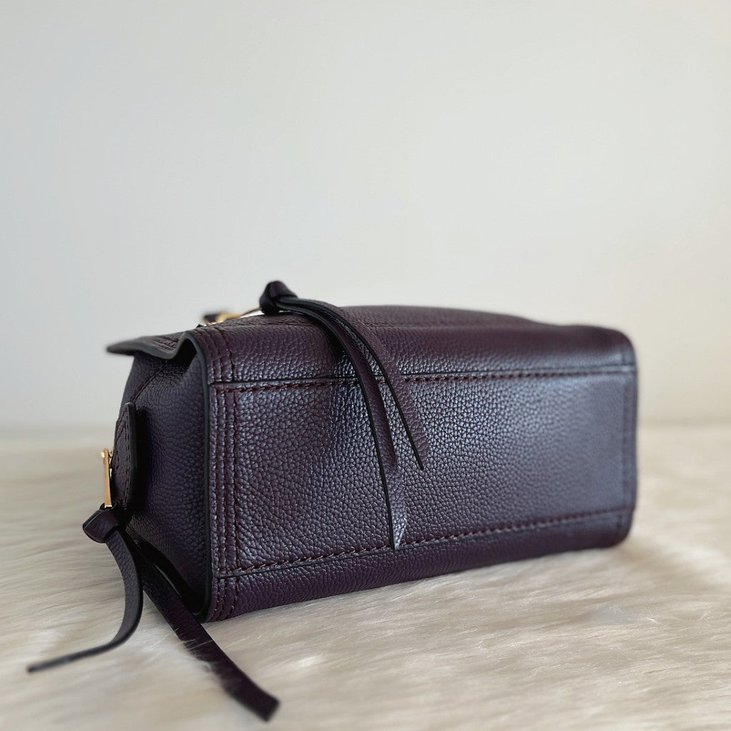 Marc Jacobs Purple Leather Tassel Charm 2 Way Shoulder Bag Like New