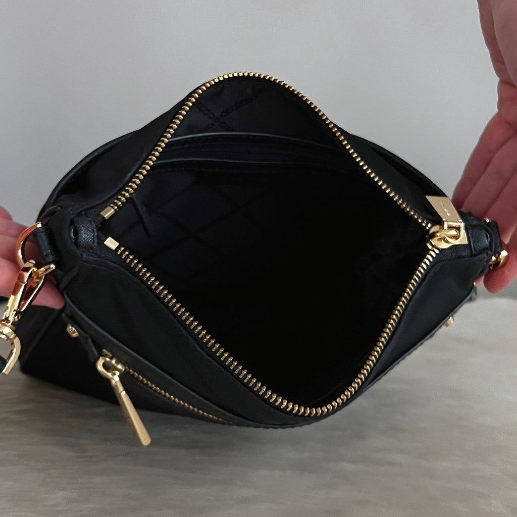 Michael Kors Black Patchwork Messenger Crossbody Shoulder Bag Like New