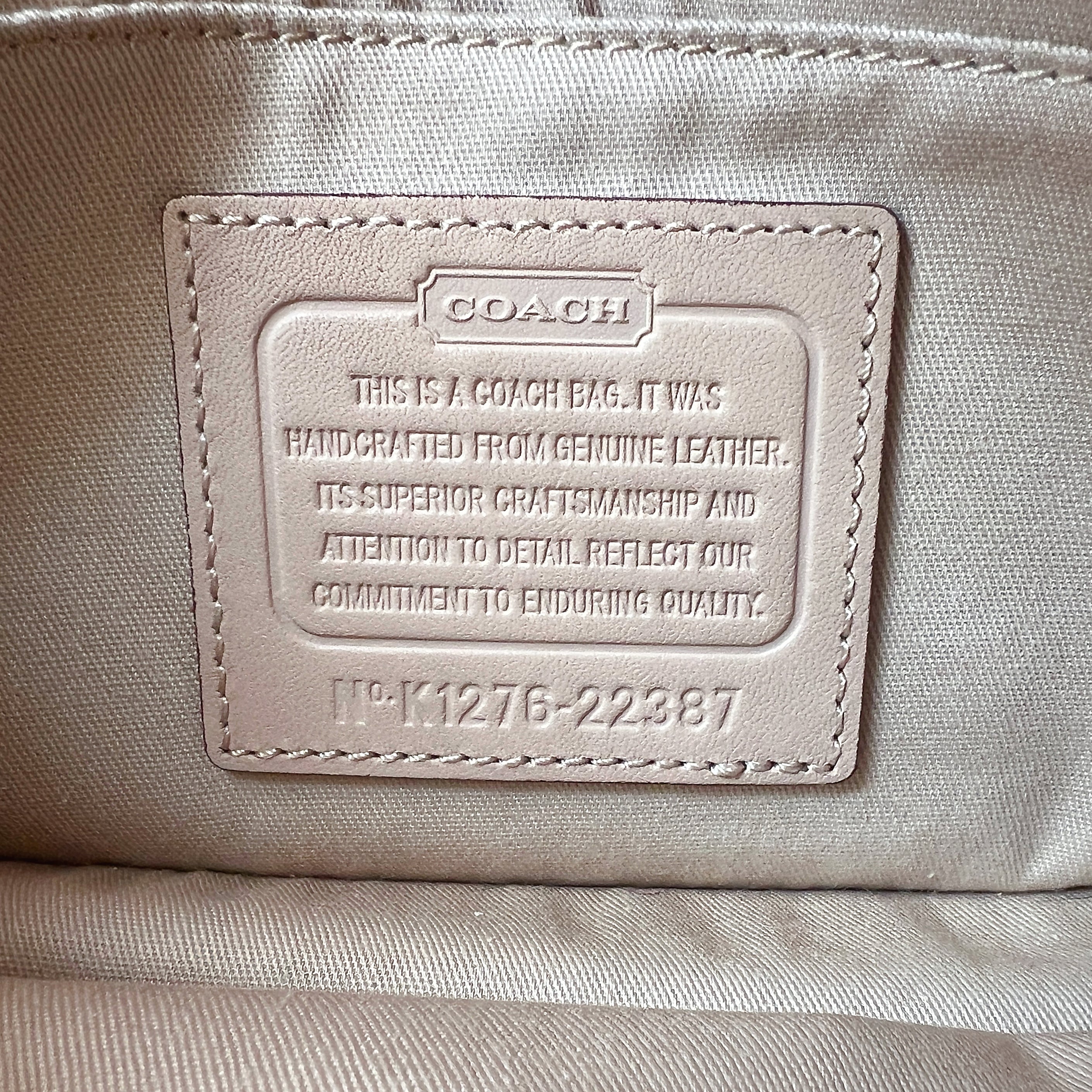Coach Beige Leather Flap Turn Lock Crossbody Shoulder Bag Like New