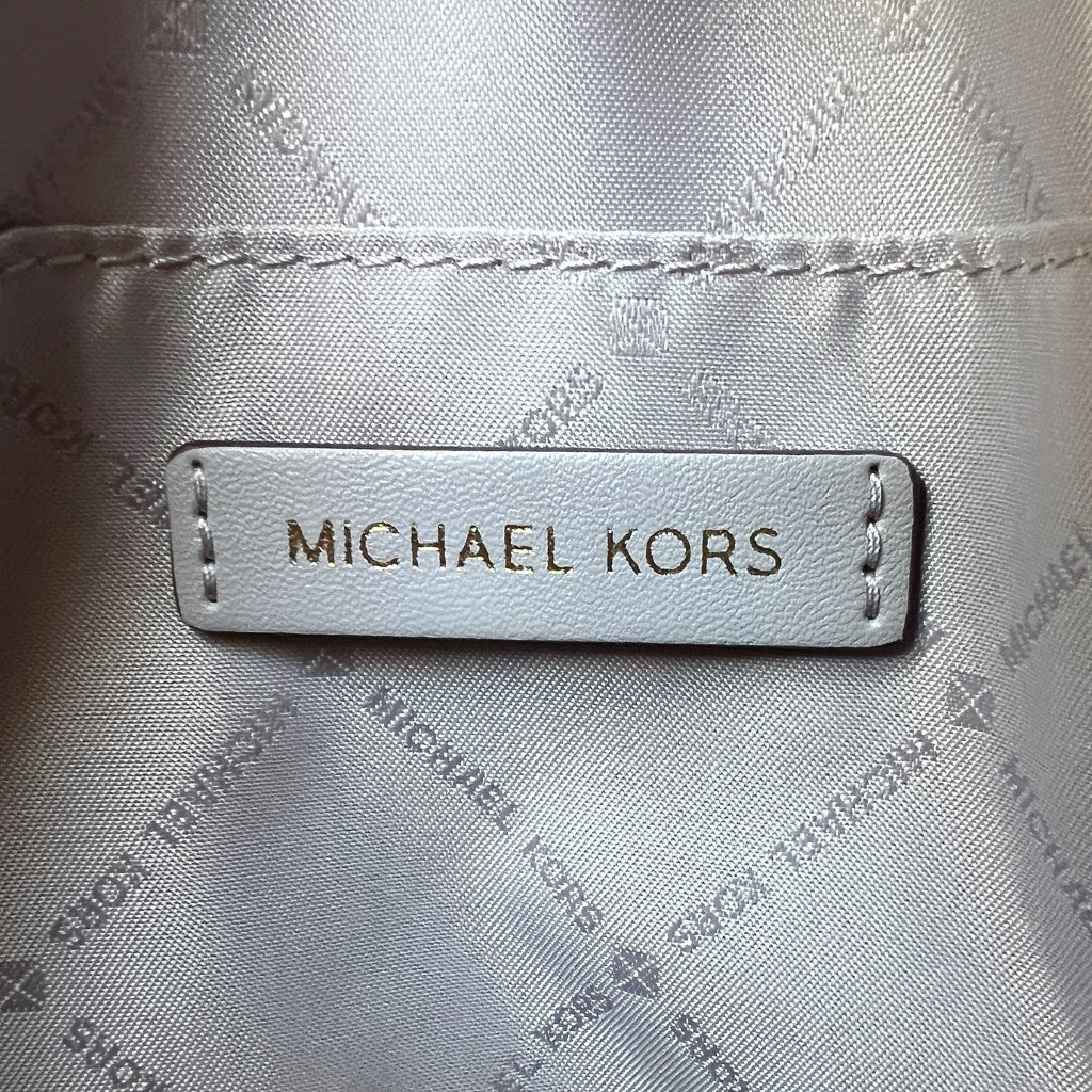 Michael Kors Grey Leather Monogram 2 Way Shoulder Bag 2 in 1 Like New