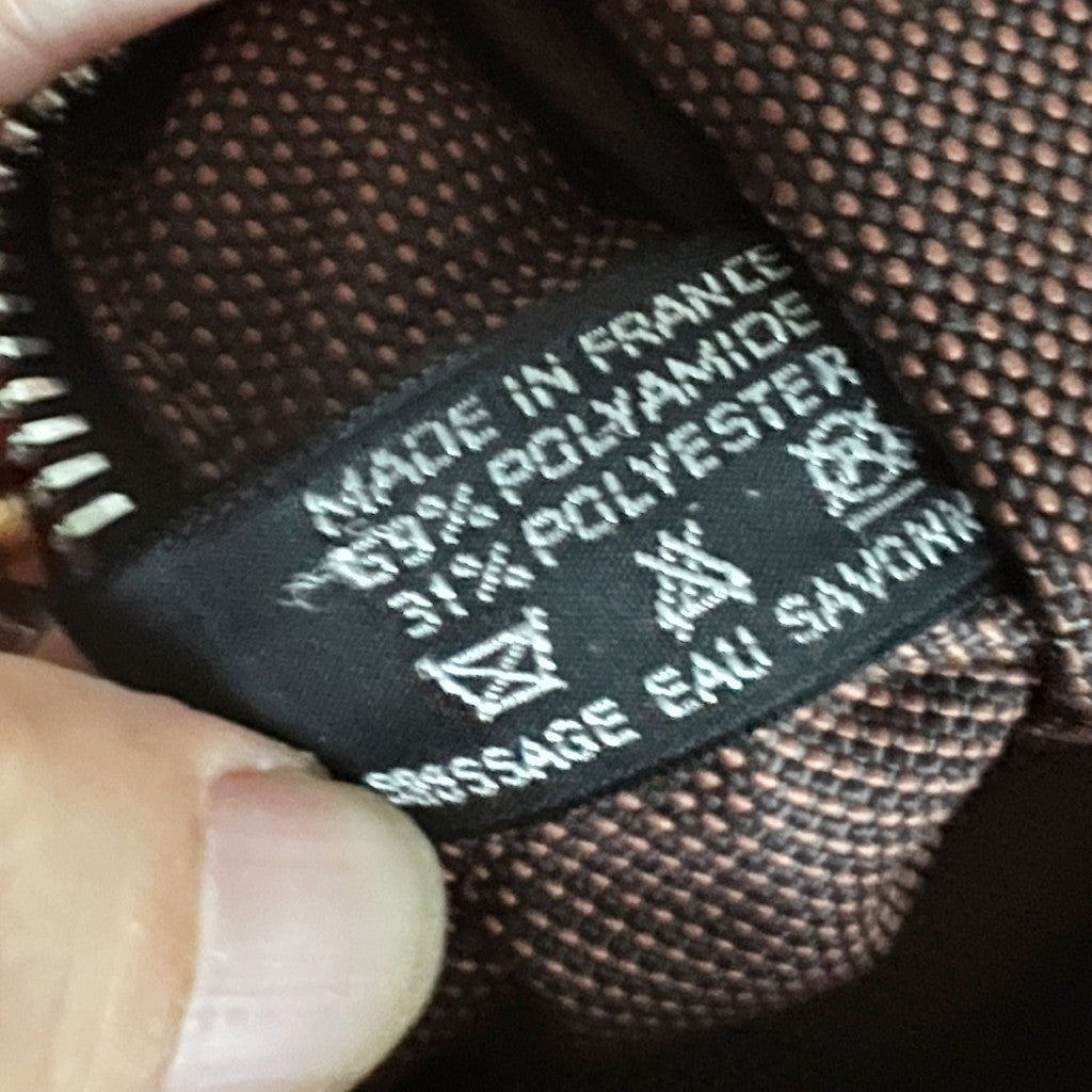 Hermes Brown Signature Stripe Detail Canvas Tote Bag Excellent