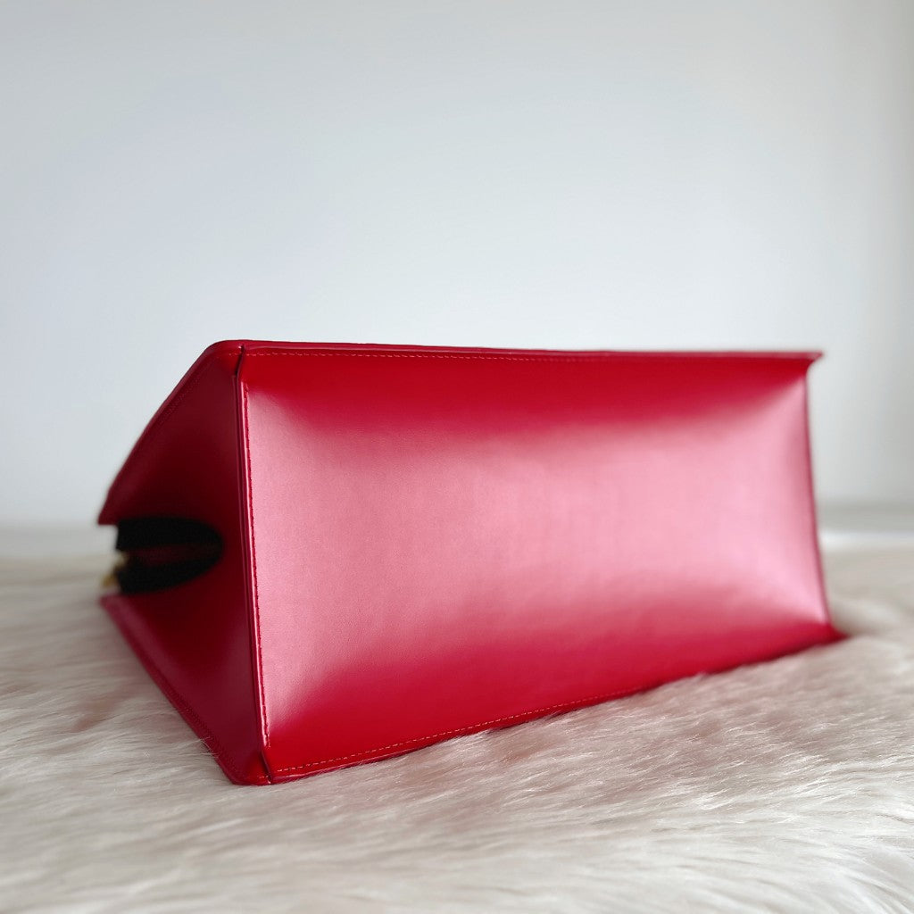 Louis Vuitton Red Epi Leather Riviera Large Tote Bag Excellent