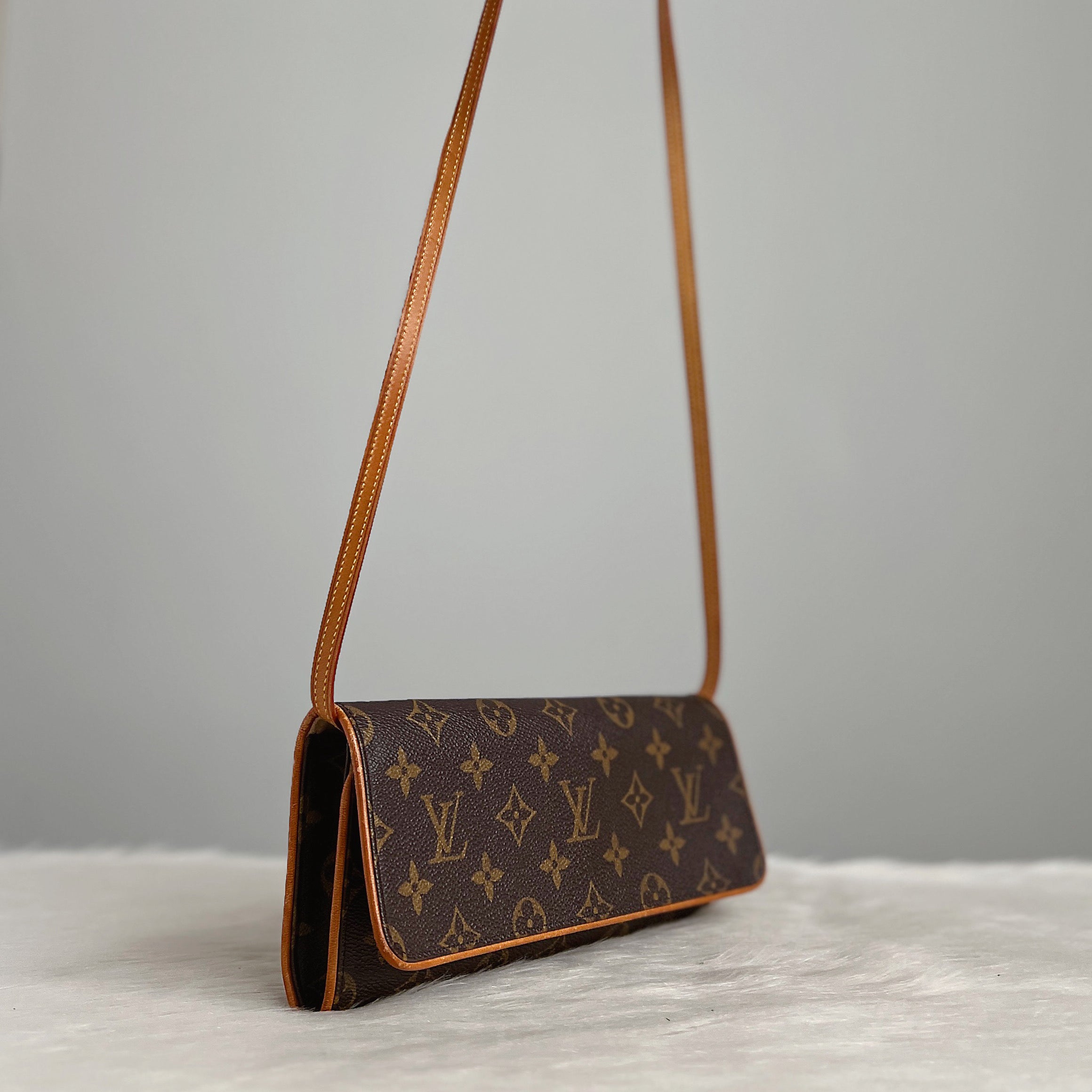 Louis Vuitton Signature Monogram Pochette Twin GM Shoulder Bag