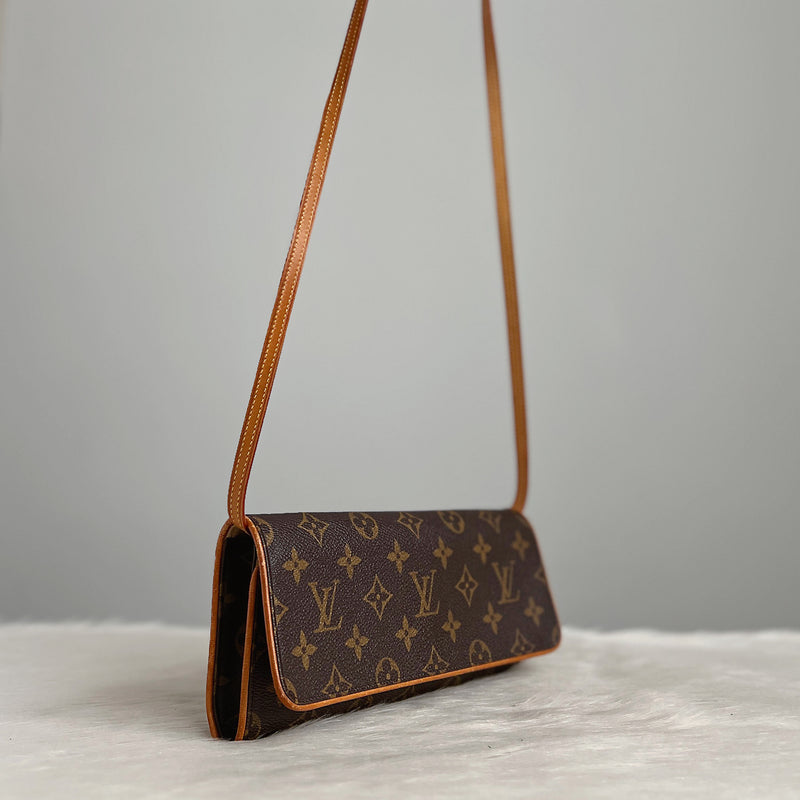 Louis Vuitton Signature Monogram Pochette Twin GM Shoulder Bag
