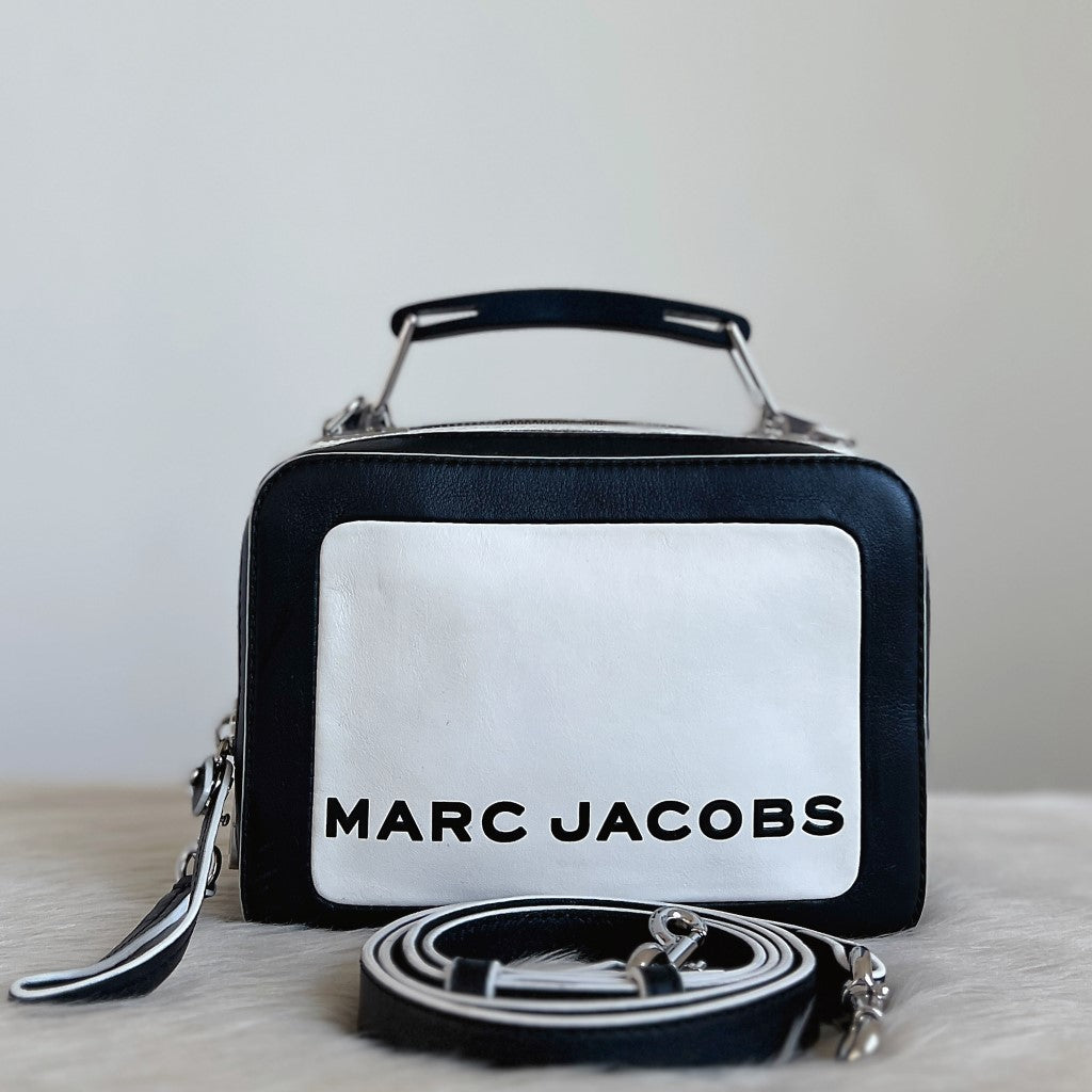 Marc Jacobs Two Tone Leather Double Compartment 2 Way Shoulder Bag