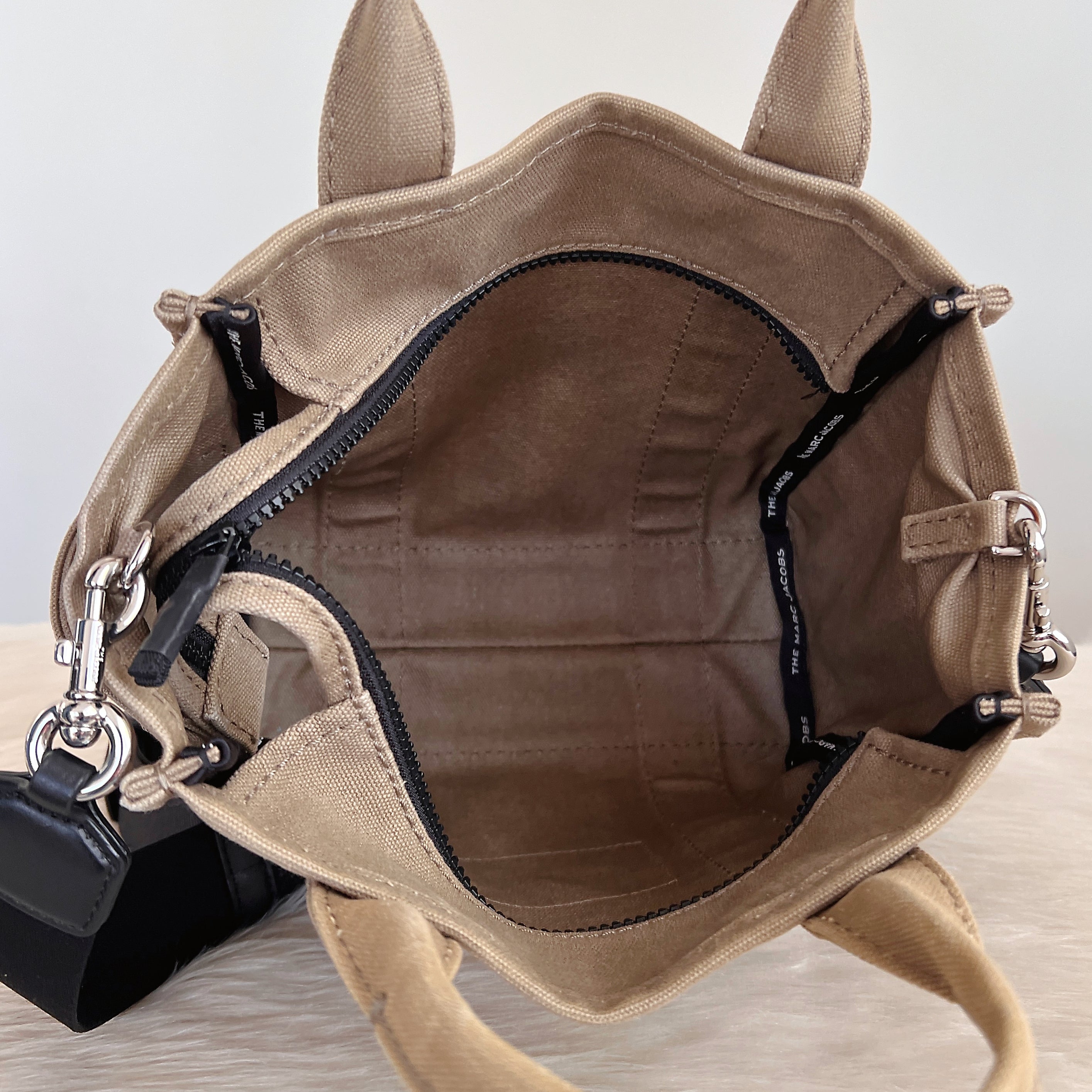 Marc Jacobs Olive Book Tote 2 Way Shoulder Bag