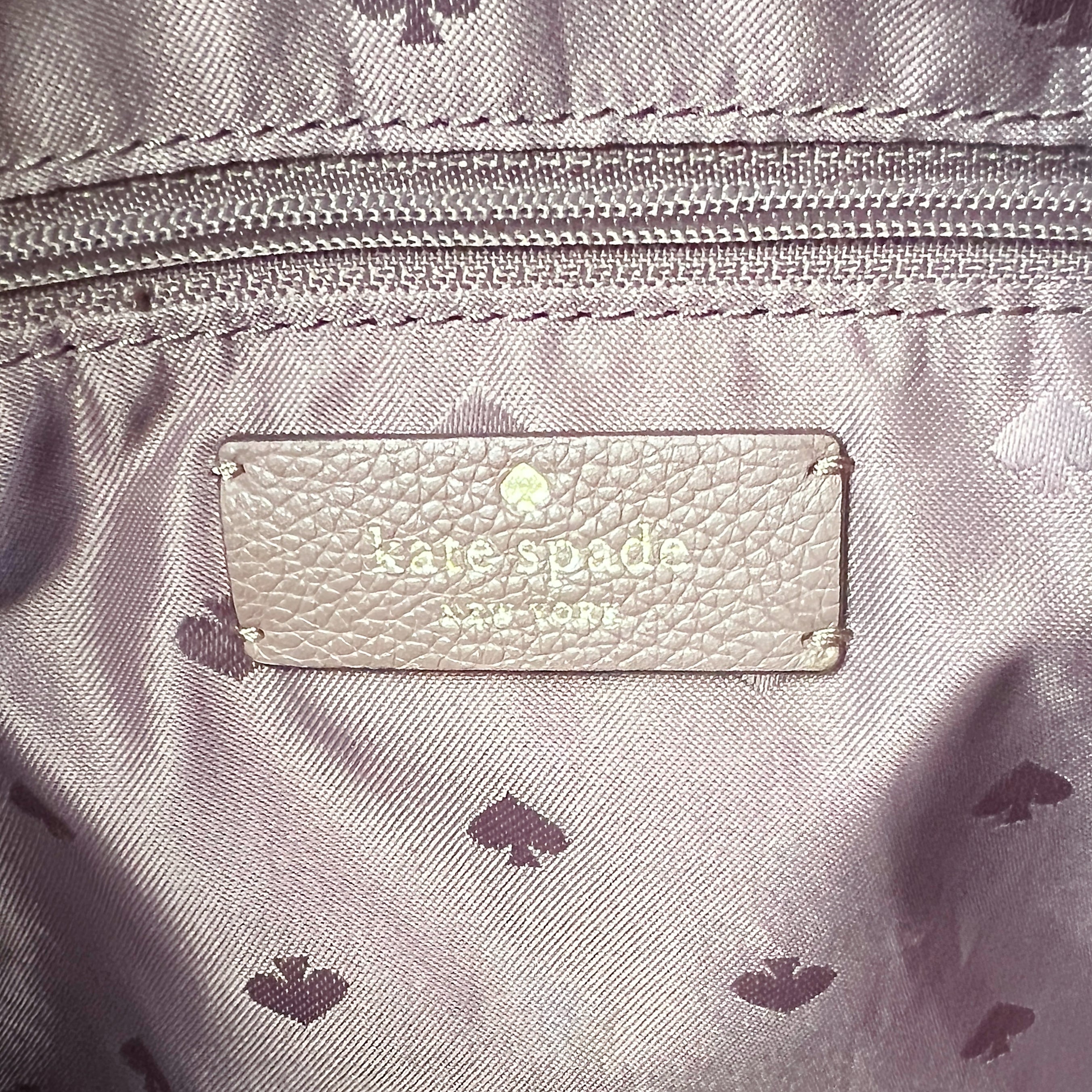 Kate Spade Mocha Leather Double Strap Crossbody Shoulder Bag + Pouch Like New