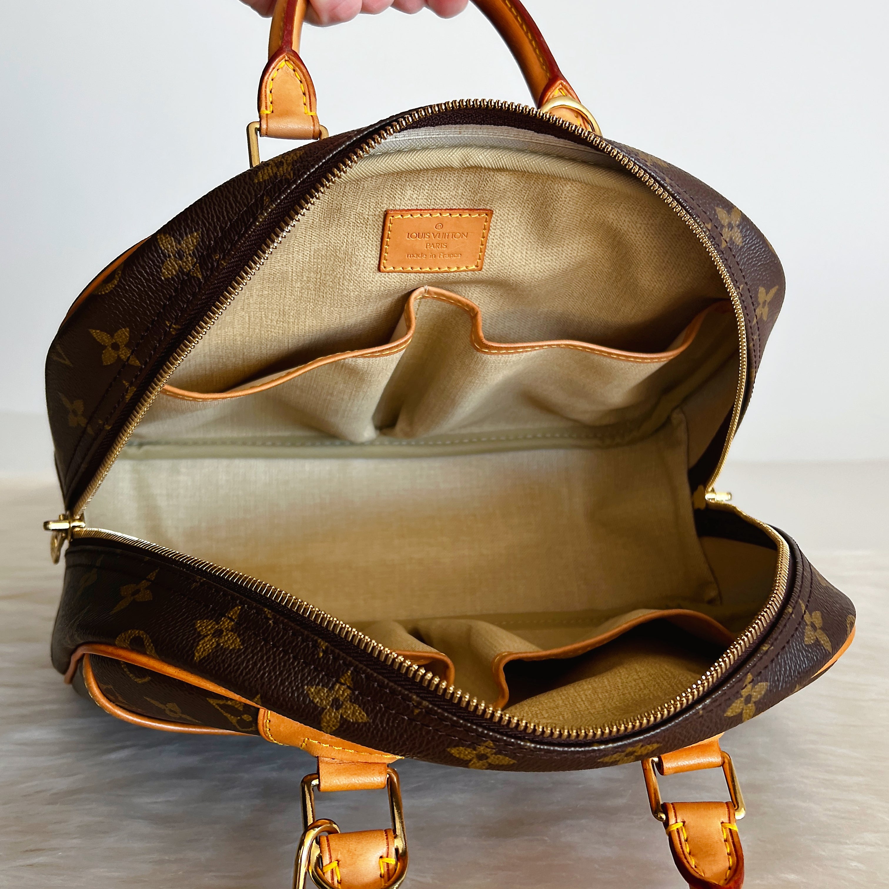 Louis Vuitton Signature Monogram Trouville Tote Lock & Key