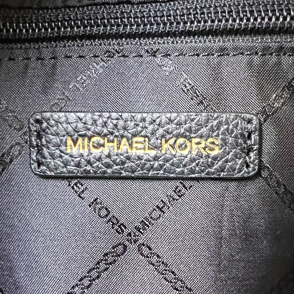 Michael Kors Black Leather Chain Detail Backpack Like New