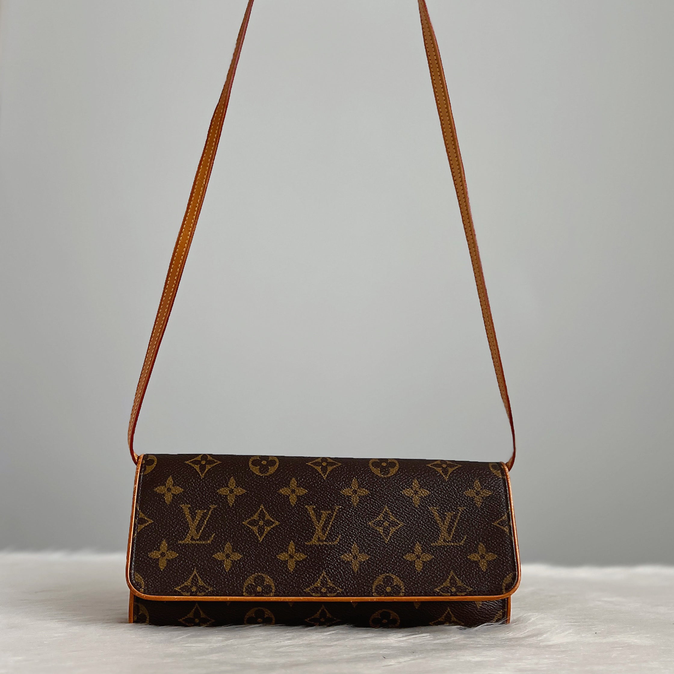 Louis Vuitton Signature Monogram Pochette Twin GM Shoulder Bag