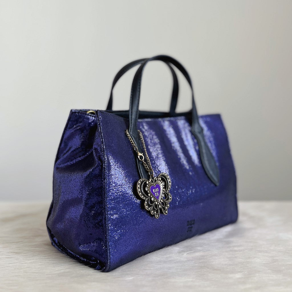 Anna Sui Signature Butterfly Charm 2 Way Shoulder Bag 2 in 1 Excellent