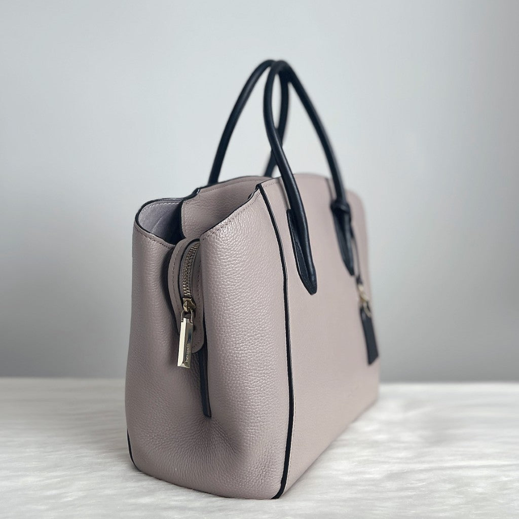 Kate Spade Two Tone Leather Triple Compartment 2 Way Shoulder Bag Excellent