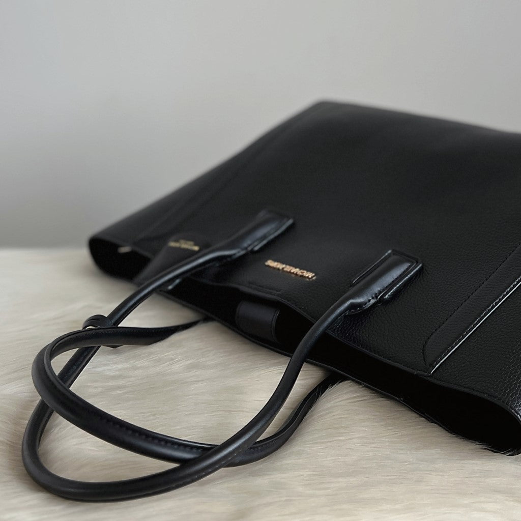 Michael Kors Black Leather Oversized Shoulder Bag + Computer Bag Like New