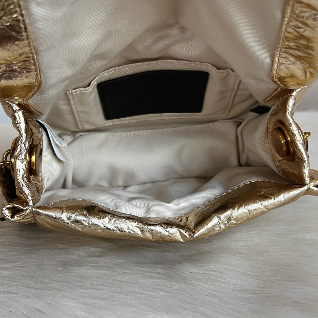 Marc Jacobs Gold Chain Detail Puffy Shoulder Bag Excellent