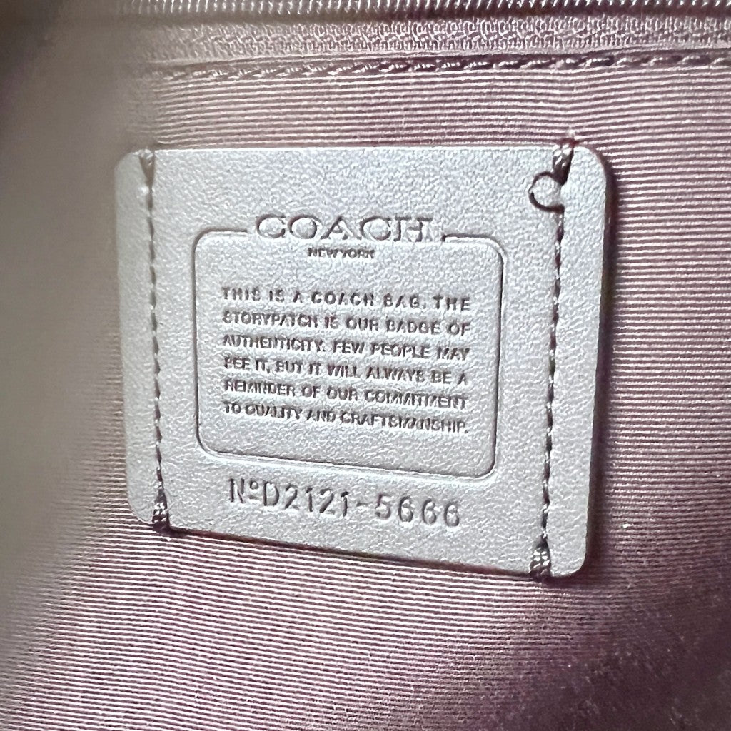 Coach Yellow Leather Front Logo Double Compartment Backpack Like New
