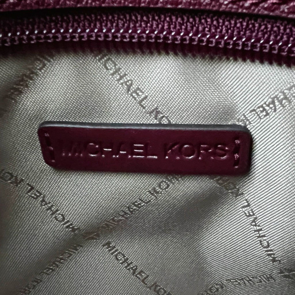 Michael Kors Bordeaux Leather Suede Patchwork Crossbody Shoulder Bag New with Tags