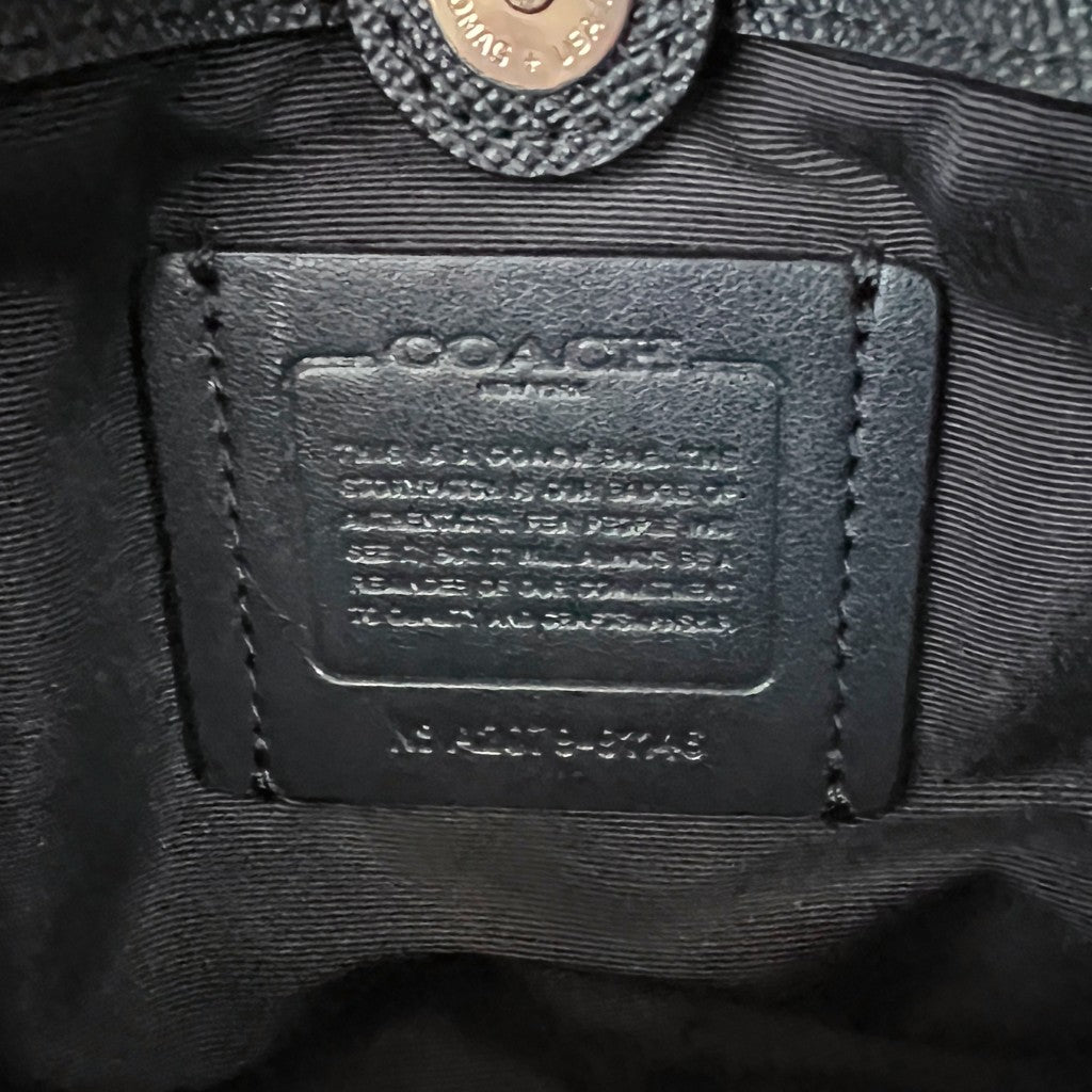 Coach Black Leather Triple Compartment Career 2 Way Shoulder Bag Like New