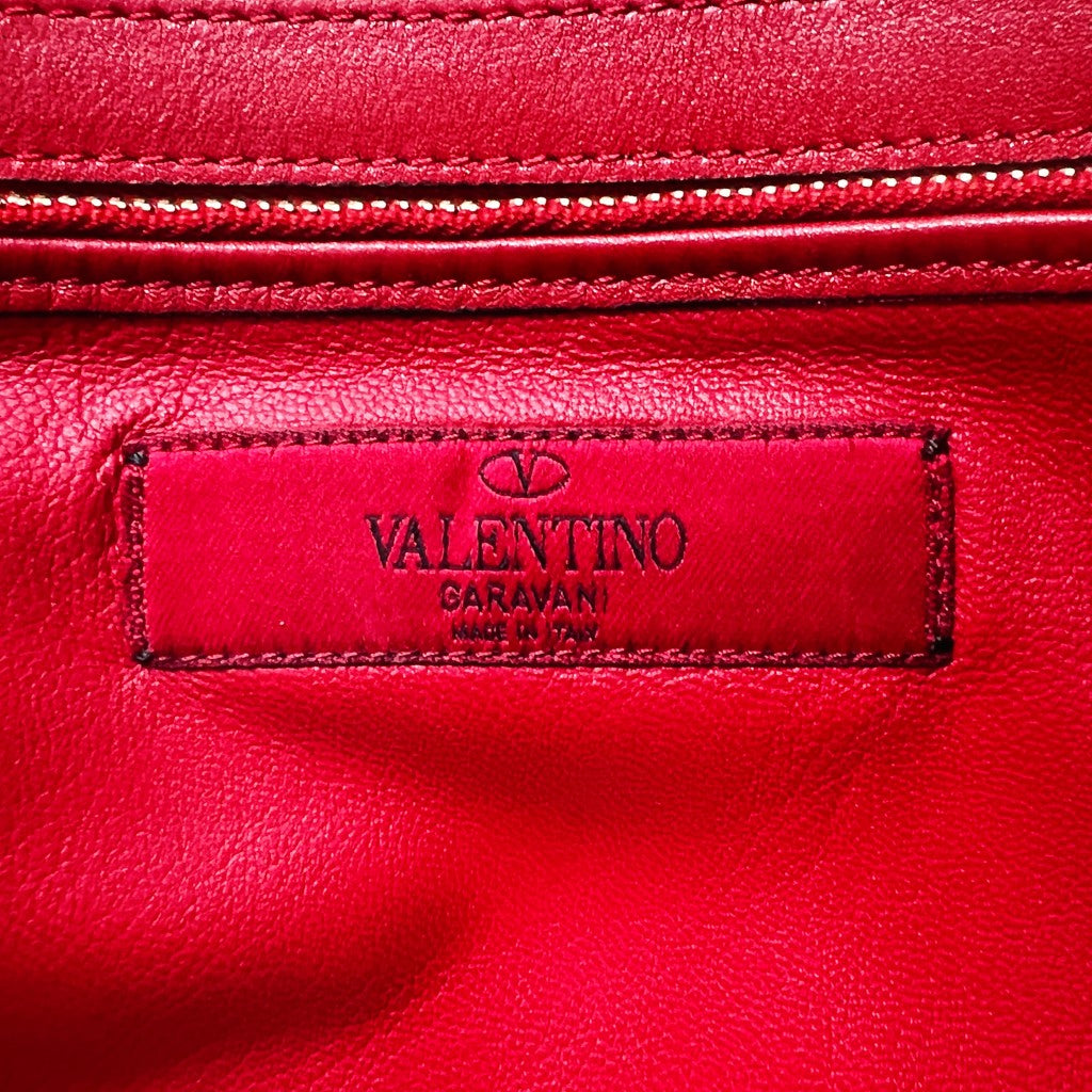 Valentino Two Tone Leather Double Compartment Shoulder Bag Excellent